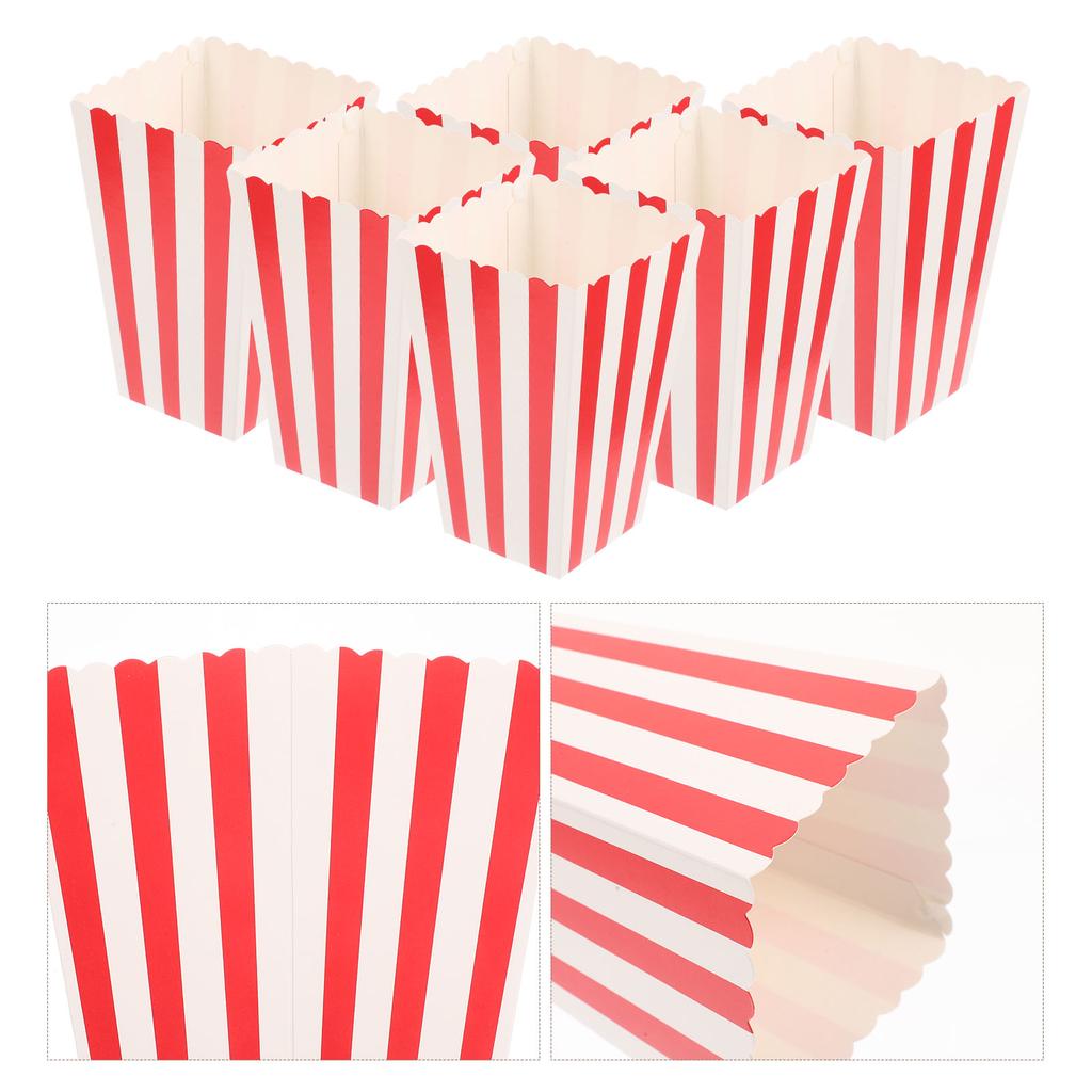 24 Pcs French Fries Party Favor Movie Night Supplies Popcorn Containers Cup Paper Boxes Snack Child Serving