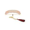 Green Pink Stones Austrian Diamonds Embellished Choker Necklace Earring & Ring Set For Women