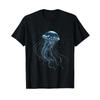 Реклама Jellyfish Ocean Sea Motif Animal Artwork Футболка Черная Винтажная Унисекс Графическая Удобная Стильная Растягивающаяся
