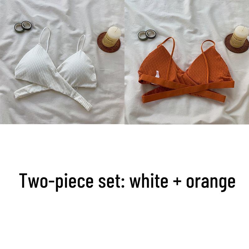 Cross-Back Spaghetti Strap Tube Top with Chest Pads - Sexy Strapless Hollow-Out Base Layer for Women