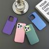 Matte Colorful Sliver Double Sided Phone Shell Soft Edge Hard Case Full Cover Shockproof Phone Casing for iPhone Samsung Infinix