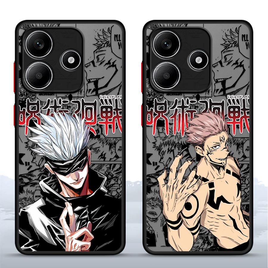 Чехол для телефона Xiaomi Redmi Note 14 13C 10 12 14C 9S 13 Pro Plus A4 11 с принтом из аниме Jujutsu Kaisen, задняя крышка