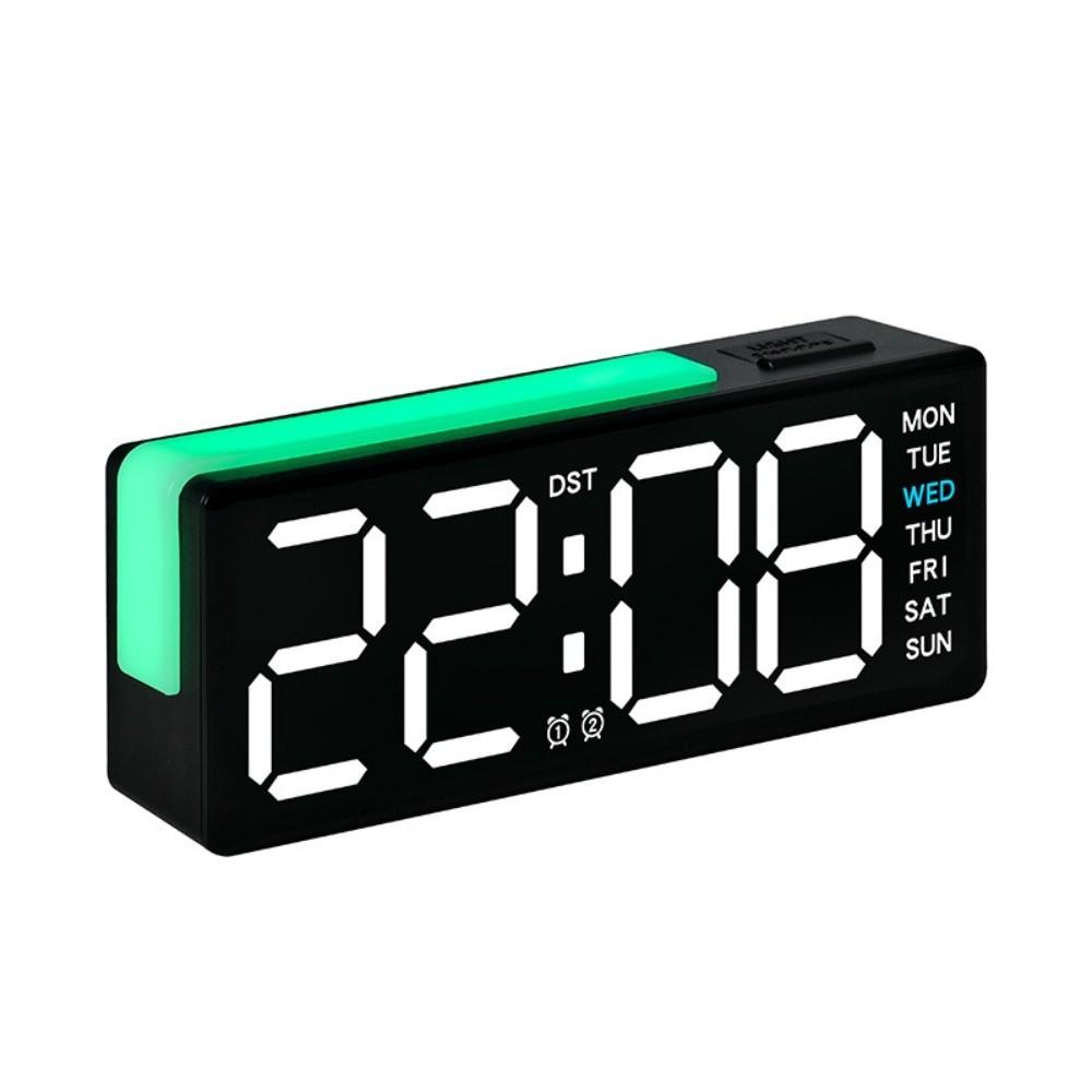with Calendar Bedside Alarm Clock Temperature Electronic Digital Clocks LED Night Light Clock Home