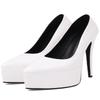 Platform Women's High Heels Pumps Shoes Elegant 2025 Black White Pink Heeled Dance Party Wedding Office Shoes Ladies Large Size