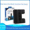 PS4/Slim/Pro Cooling Station: Multifunctional Radiator Base with Fan, Disc Holder, and Dual Charger.