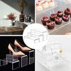 Desktop Display Stand Acrylic Multi Layer Transparent Storage Rack for Classroom Supplies Office Desk Organizer