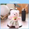 Cute Cartoon Bear With Cherry Scarf And Skirt Plush Toy Keychain Pendant