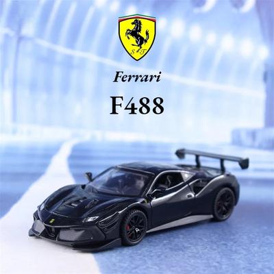 Новый 1:32 F488 Спортивная модель автомобиля, игрушки, сплав, литье под давлением, металл, инерционный звук, свет, высокая имитация транспортного средства для коллекции, детские подарки