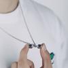 Creative Simple Girls For Women Unisex Long Chain Zinc Zinc Alloy Dumbbell Necklace Fashion Jewelry