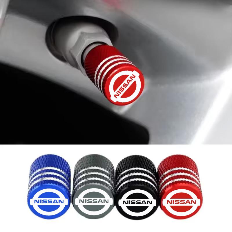 For Nissan Kks6Car Knurling Style Tire Valve Cap Aluminum Tire Valve Stems Cap For Nissan Rogue Pathfinder X-Trail GTR Note Juke Patrol Car