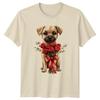Puppy With Roses Flowers Unisexs TShirt Unisexs Tee Graphic Unisex Top