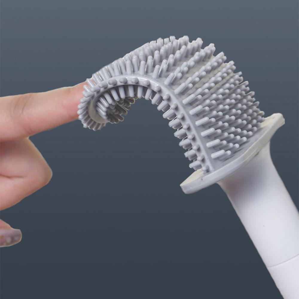 Xiaomi Silicone Toilet Brush Wall Mounted Cleaning Brush with Quick Drying Holder Bathroom Tool