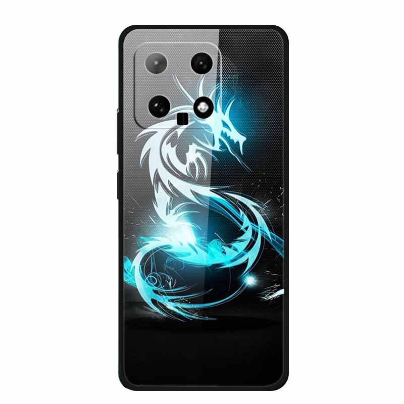 Чехол для телефона Xiaomi 14: Дизайн с разноцветными бабочками, Закаленное стекло, Креативный стиль, Хит продаж