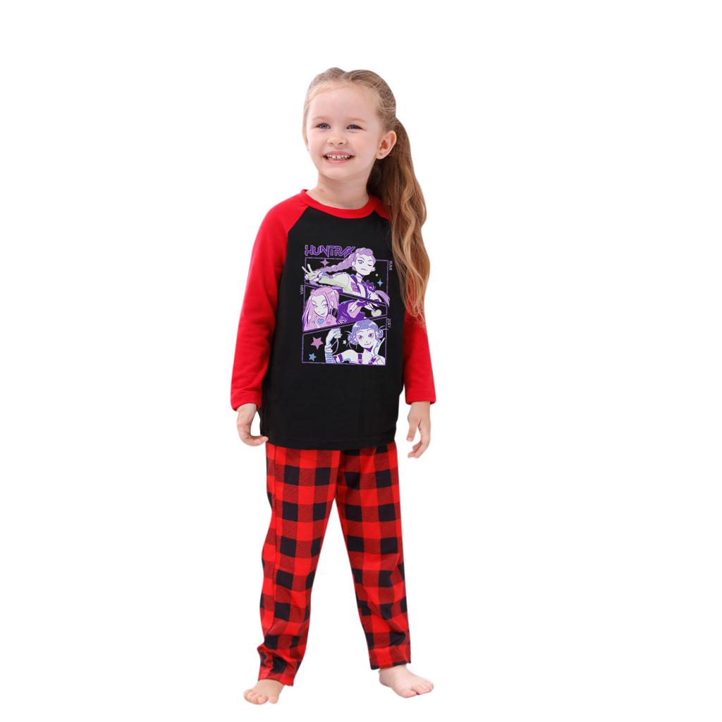 Комплект из топа и брюк с длинными рукавами и принтами для всей семьи Одинаковые комплекты для всей семьи