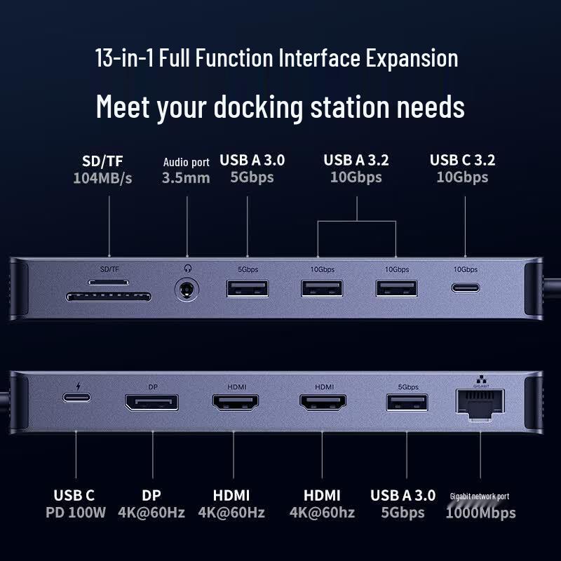Ugreen 13-в-1 USB-C док-станция CM681