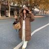 Autumn Winter Thicken Warm Parka Women Casual Sweety Solid Color Big Pocket Loose Hooded Coat Jackets Outwear