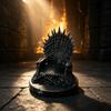 3D-печатное матово-черное кресло-трон в стиле фэнтези, универсальная подставка для телефона, Декор в стиле фэнтези