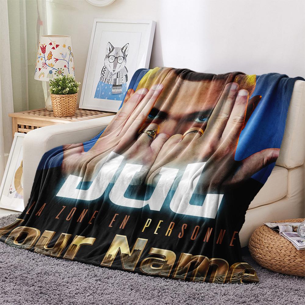 1PC Custom Name JuL C'est Pas Des Lol Patterned Flannel Blanket Suitable For All Seasons for Home Decor Warmth and Comfort Gifts Holiday Present -HE75