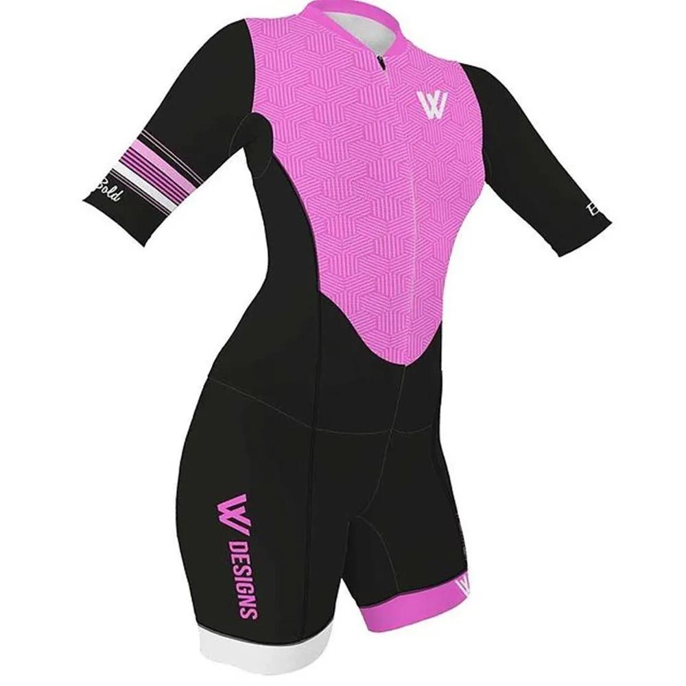 2025 Женский триатлонный велокомбинезон Летний короткий рукав Купальный костюм Индивидуальная одежда для велоспорта Комбинезон Ropa Ciclismo