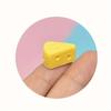 10 Mini Cheese Model DIY Craft Accessories - Realistic Yellow Cheese Blocks with Brown Mud Layer, Perfect for Jewelry, Home, and