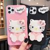 Подходит для Apple 17 чехол KT косметическое зеркало мультяшный iphone15 матовый всесторонний ТПУ ремешок мягкий чехол завод