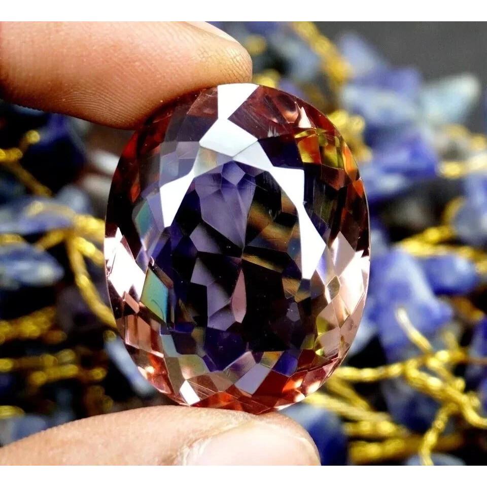 75.50 Ct Natural Alexandrite Oval Color Change VVS Certified Loose Gemstone