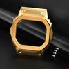 Modified Metal Stainless Steel Watch Strap for Small Square [syzynicy] G-SHOCK GM-5600 DW5600/5610 (Gold Bezel, DW5610)