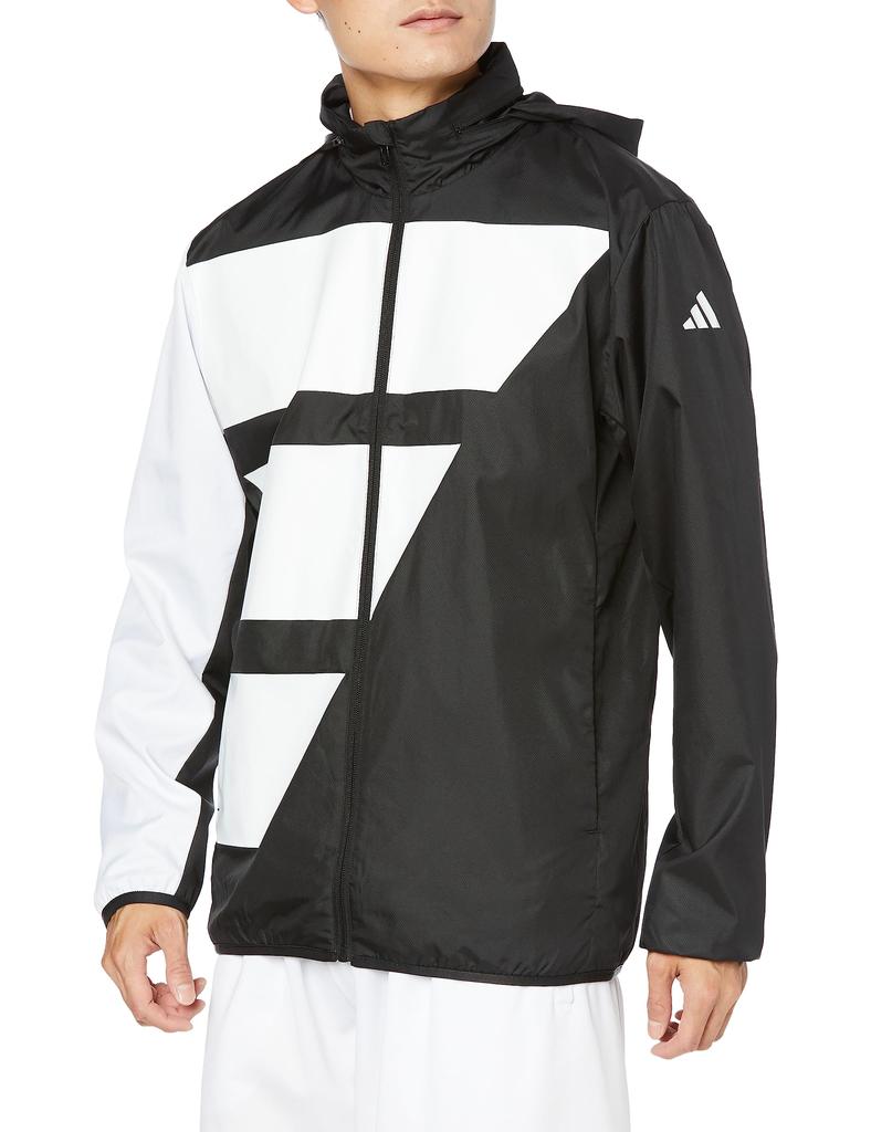 Мужская тканая теннисная куртка Adidas HBB75 Teamwear, Черный/Белый (ИК6094)