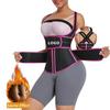 HEXIN Новый дизайн Регулируемые крючки Женский Неопреновый Жиросжигающий Сауна Двойной Пояс Корсет-тренер для талии Контроль живота