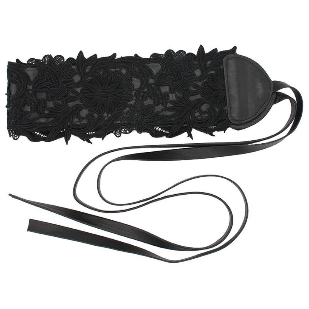 Vintage Lace Girdle Soft Waist Band Boho Style Obi Belt  for Dresses