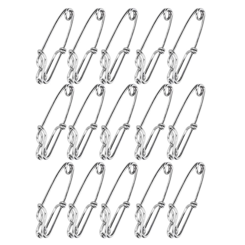 15PCS Stainless Steel Longline Snap Clips 3 Sizes Longline Branch Hangers  Saltwater Fishing