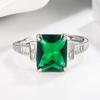 Ретро Элегантное Кольцо с Бриллиантом и Изумрудом из Циркона для Женщин