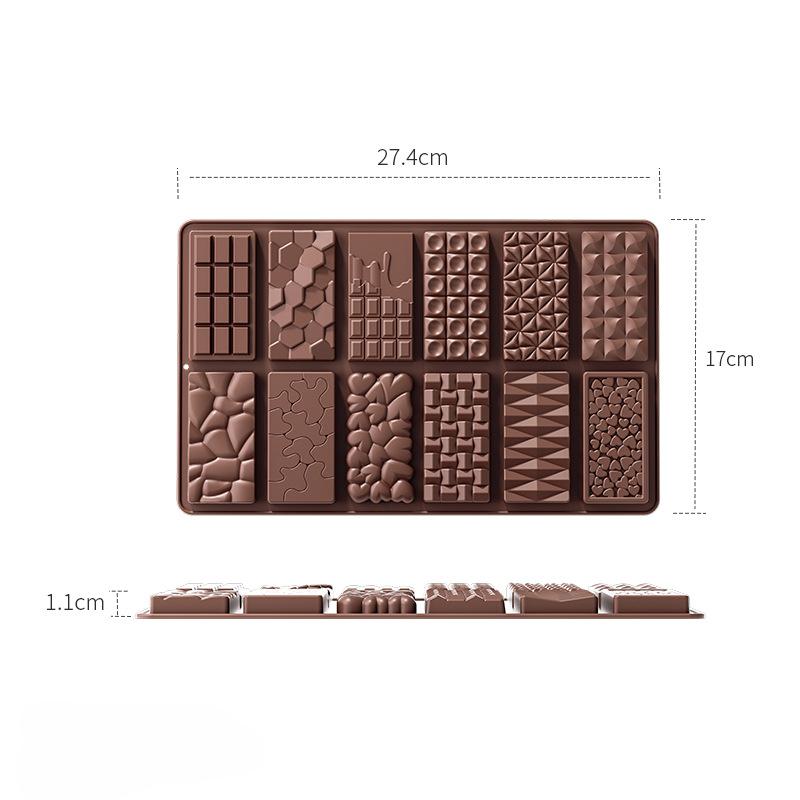 2PCS Dubai Chocolate Mold Silicone Chocolate Bar Mold for Chocolate Bar Pistachio Candy Bar Mold for Filling Chocolate