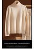 Women's High Neck Lambswool Base Layer: Warm, Thick Autumn/Winter Slimming Pullover Sweater