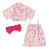 Summer Japanese 3 Piece Obi Japanese Top and Bottom Comes with Yukata Fireworks HF06 [SEIWARAKU] Yukata, Children, Girls, Babies, Kids, Festival,