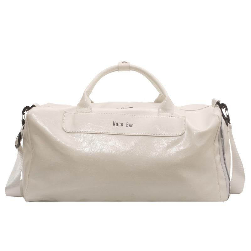 Unisex PU Leather Fitness Duffle Bag for Business, Yoga, or Swim - Large Capacity, Handheld/Shoulder Style