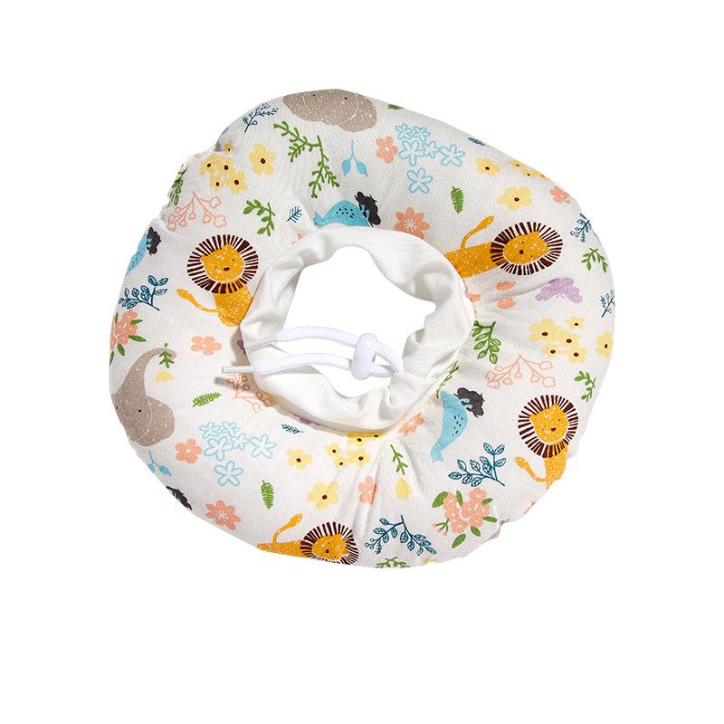 Белый круглый кошачий хлопковый воротник-манишкаУниверсальное защитное кольцо от царапин для кошек и собак, защитное кольцо, косметическая накладка, кольцо позора