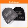 Queen Pattern Crown Winter Beanie Knitted Cap Warm Breathable Fashion Gifts