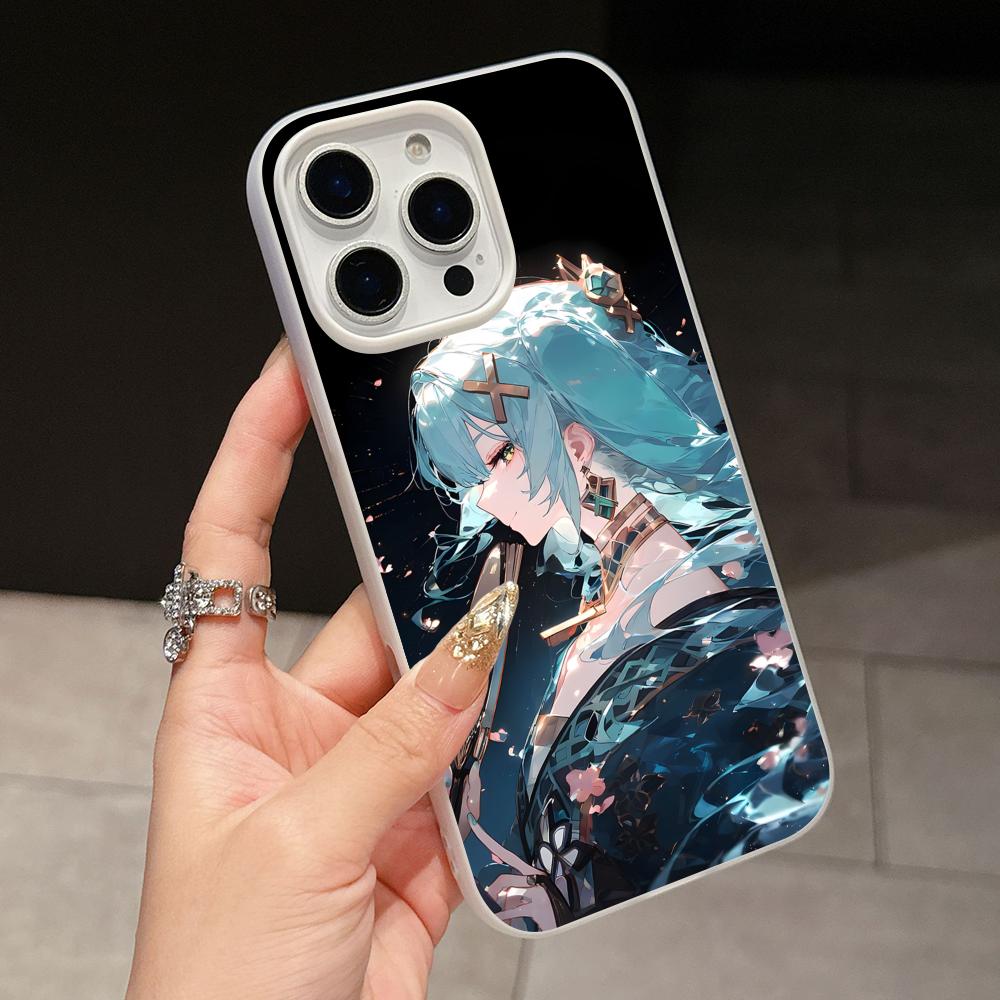 Game GI Faruzan Jelly Double layer White Mobile Phone Case for iPhone 17 16 15 14 13 12 11 Air Pro Max Plus Protective