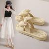 Baotou Half Slippers Women's Summer Wear Lazy Drag 2025 New Korean Version Bow Cool Slippers Flat-bottomed Beach Slippers