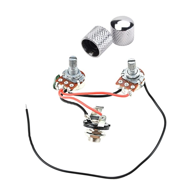 3-позиционный переключатель для гитары, 1 регулятор громкости, 1 регулятор тона, потенциометры 500K, гнездо, предварительно собранный комплект проводов