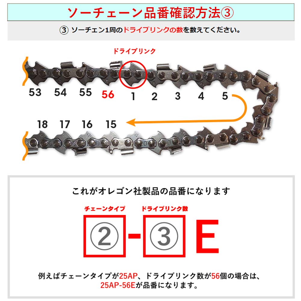 Три стандартные пильные цепи Mutohiro для 91VXL-52E (Husqvarna: H35-52E / Сталь: 63PM3-52)