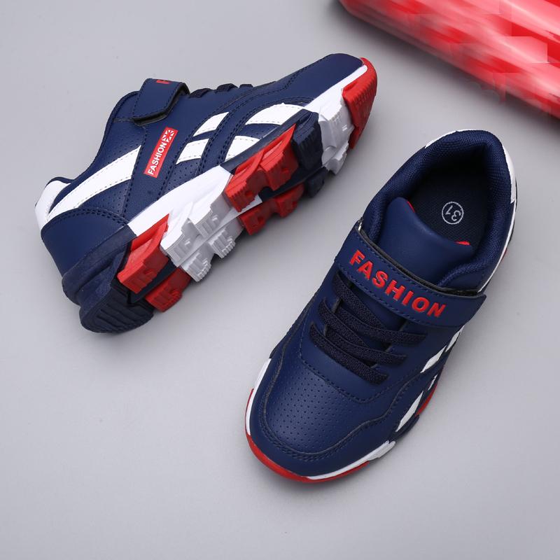 28-40 Children and Teenagers Plus Size Simple Fashion Trend Velcro Casual Sports Shoes Running Shoes