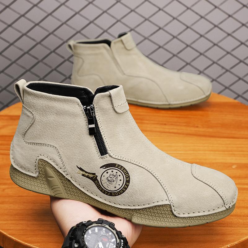 Men's Leather Shoes Casual Sneakers Plus Size 39-46