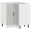Porto Corner Kitchen Base Cabinet Gray Sonoma Wood Based Material