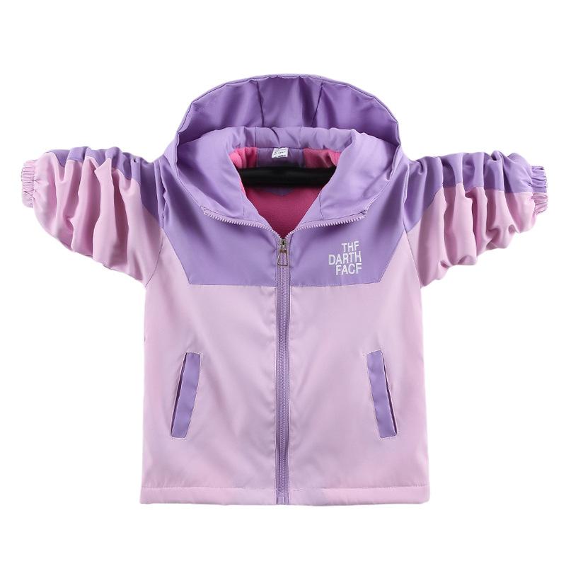 Модный плащ для девочек, осенне-зимняя детская красивая куртка Hardshell