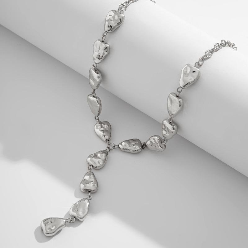 Irregular Baroque CCB Beaded Y-shaped Clavicle Chains Women Necklace Water Drop Beads Pendant Necklace for Girls Fashion Jewelry