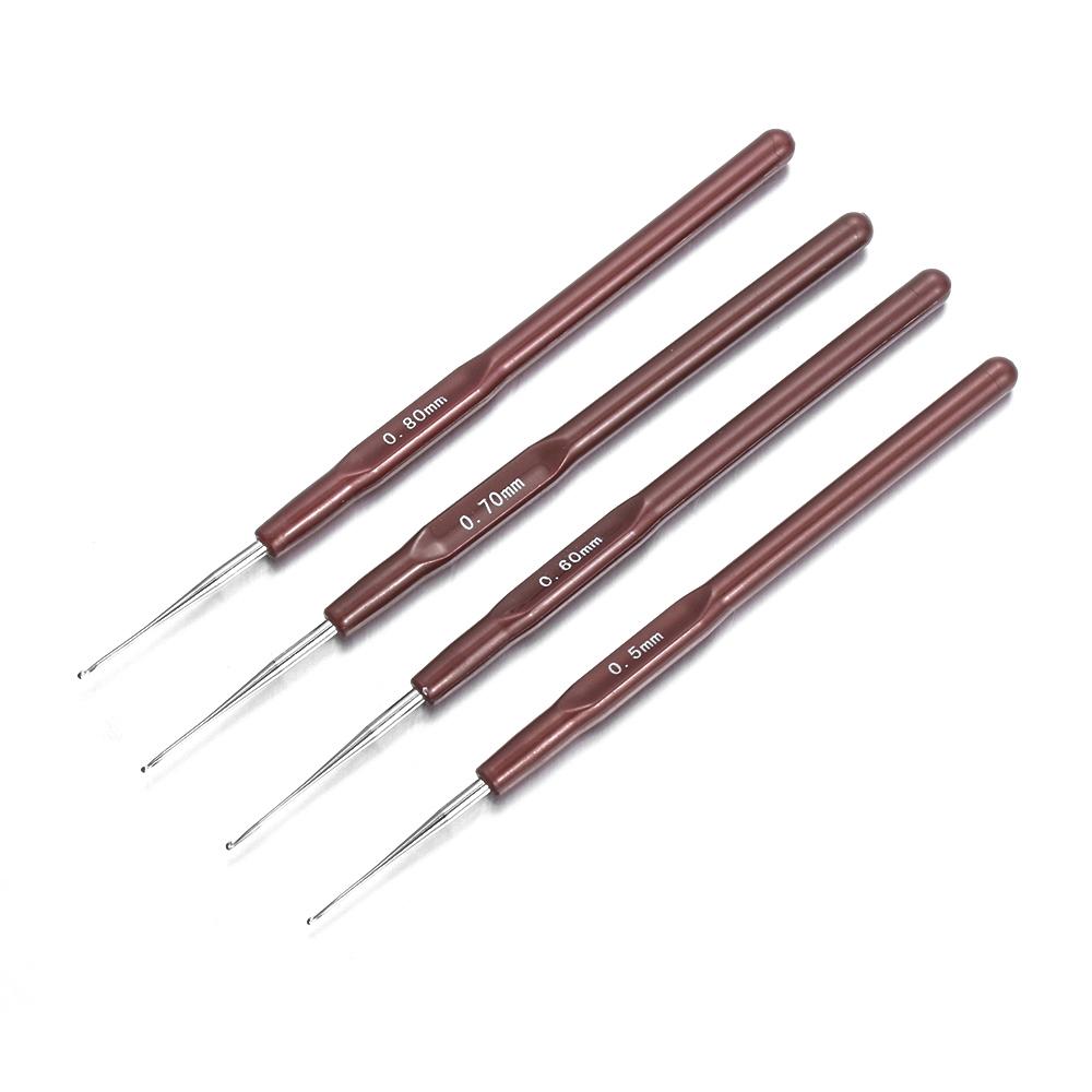 Plastic Handle Wig Making Tools Micro Hook Dreadlock Crochet Needles Hair Making Tools Hook Needle