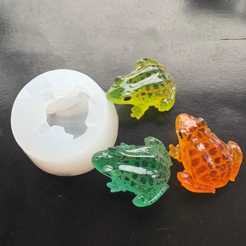 Гибкая смоляная форма в форме лягушек Формы для ornaments Легко снимается Силиконовая текстура для эпоксидных поделок Креативные настенные украшения