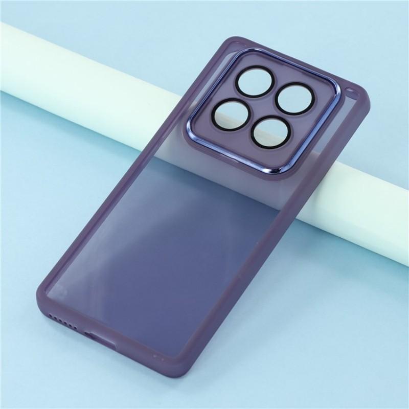 For Xiaomi Redmi Note 14 Pro 4G TPU Case WANLONFENG DKSM Series Electroplated Frame Back Cover with Tempered Glass